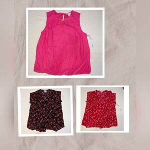 Liz Clairborne Bundle Of 3 Blouses, Medium, Classy, Feminine Preppy Set